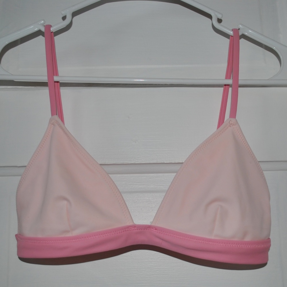 Pink bikini top